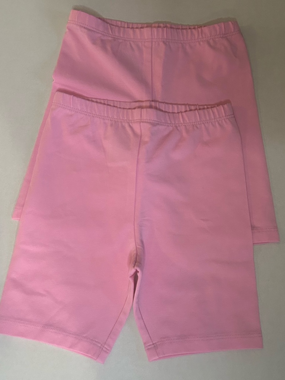 Amazon Essentials Girls Pink Stretch Bike Shorts - 2 Pack